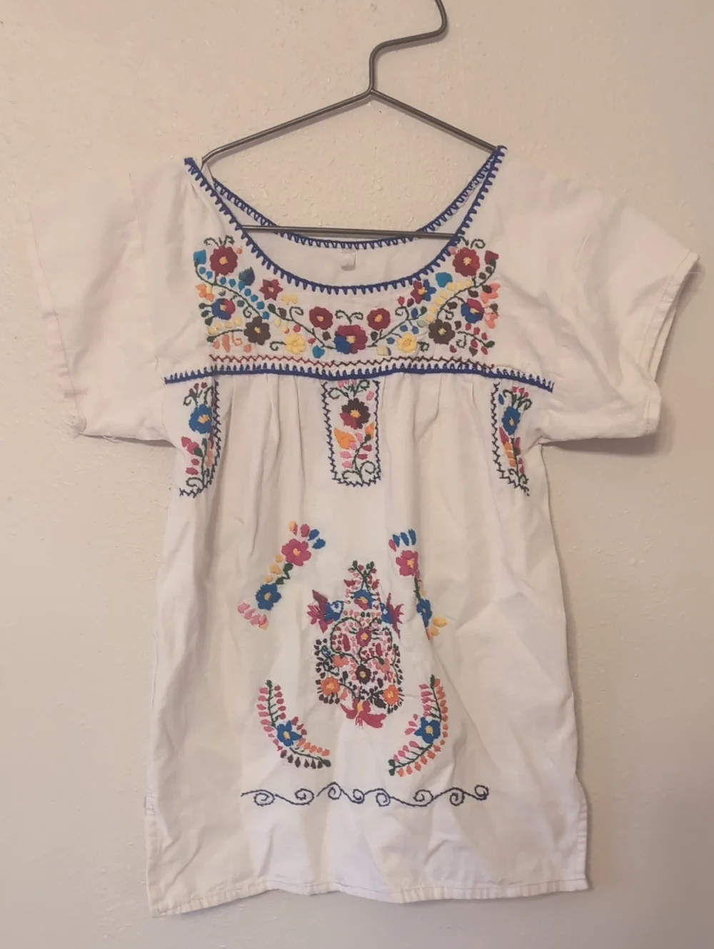 Traditional Mexican Embroidered Dress Size 4